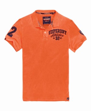 Superdry Classic Superstate Pique Férfi Póló Narancssárga | FGJNB2837